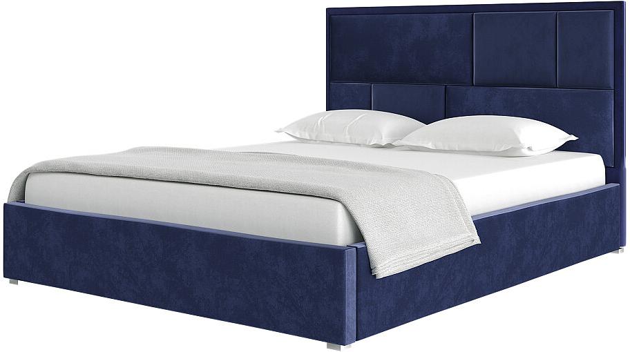 Кровать Madison 1600х2000 Велюр Индиго кровать интерьерная мелисса велюр тори 61 серебристый серый 140 200