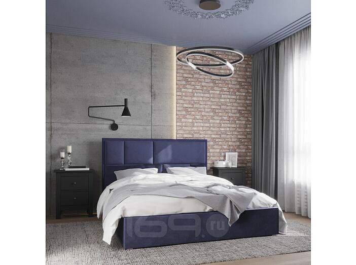 Кровать Madison 1600х2000 Велюр Индиго