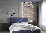Кровать Madison велюр индиго 1600x2000, изголовье мягкое