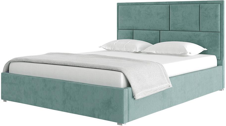 Кровать Madison 1600х2000 Велюр Мята мягкая интерьерная кровать селеста 1600 п м ткань мята пастель