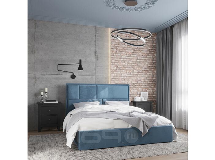 Кровать Madison 1600х2000 Велюр Синий