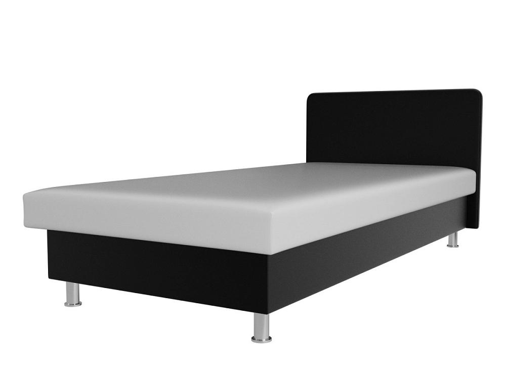 Кровать Мальта Экокожа Белый/Чёрный мягкая интерьерная кровать стефани 1600 п м экокожа белый