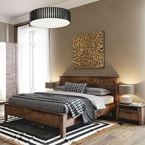 Кровать Мальта без обивки таксония без подъёмного механизма 1600x2000, без ортопедического основания, изголовье жесткое