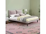 Кровать Fly велюр лиловый без П/М 1400x2000, изголовье мягкое