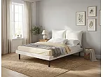 Кровать Fly велюр бежевый без П/М 1600x2000, изголовье мягкое