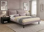 Кровать Fly велюр лиловый без П/М 1600x2000, ортопедическое основание, изголовье мягкое
