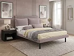 Кровать Fly велюр лиловый без П/М 1600x2000, изголовье мягкое