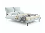 Кровать Fly велюр мята пастель без П/М 1600x2000, изголовье мягкое