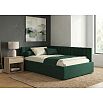 Кровать Milena велюр изумруд с подъемным механизмом 1200x2000, ортопедическое основание, изголовье мягкое