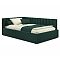 Кровать Milena велюр изумруд с подъемным механизмом 1200x2000, ортопедическое основание, изголовье мягкое