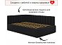 Кровать Milena велюр черный С П/М 1200x2000, ортопедическое основание, изголовье мягкое