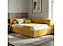 Кровать Milena велюр желтый С П/М 1200x2000, изголовье мягкое