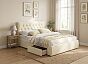 Кровать Verona велюр бежевый без П/М 1600x2000, ортопедическое основание, изголовье мягкое