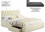 Кровать Verona велюр бежевый без П/М 1600x2000, ортопедическое основание, изголовье мягкое