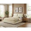 Кровать Vita велюр бежевый без подъёмного механизма 1600x2000, изголовье мягкое