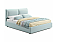 Кровать Vita велюр мята пастель без П/М 1600x2000, изголовье мягкое