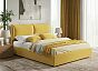 Кровать Vita велюр желтый С П/М 1600x2000, ортопедическое основание, изголовье мягкое