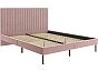 Кровать NOVEL велюр пыльно розовый без П/М 1600x2000, ортопедическое основание, изголовье мягкое