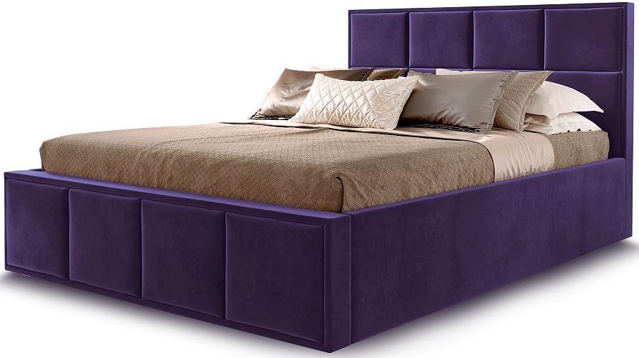 Кровать Октавия 140 Лана фиолетовый Вариант 3 кровать интерьерная афина микровельвет фиолетовый 160х200
