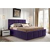 Кровать Октавия велюр фиолетовый 1400x2000, изголовье мягкое