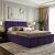 Кровать Октавия велюр фиолетовый без подъёмного механизма 1600x2000, без ортопедического основания, изголовье мягкое