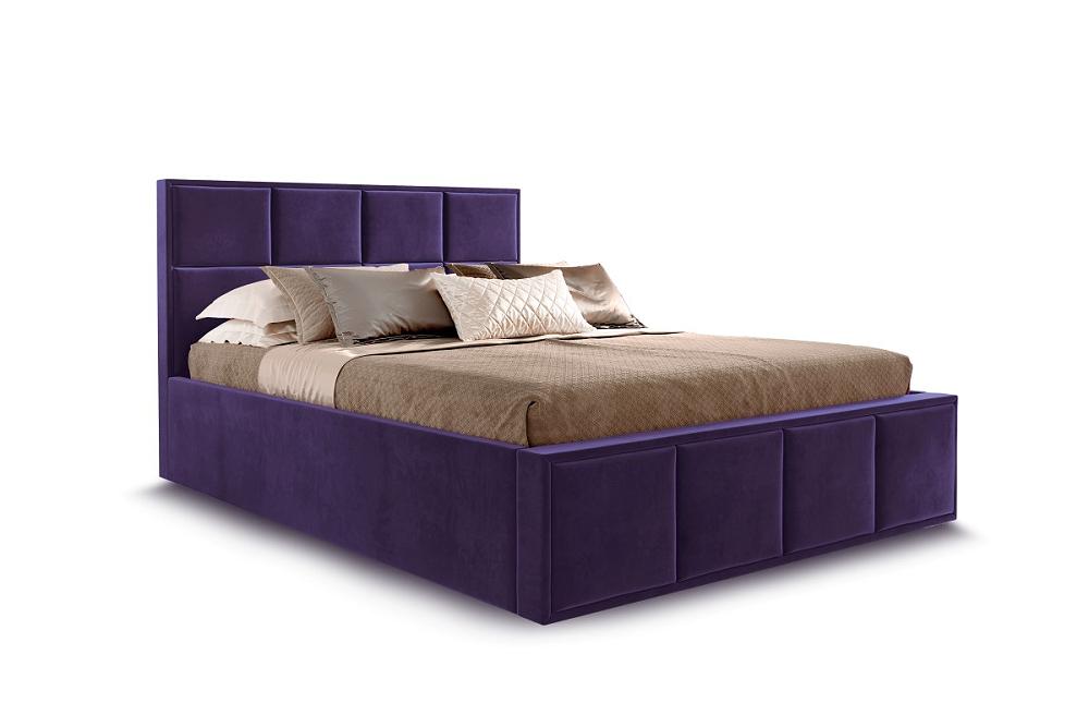 Кровать Октавия 160 Лана фиолетовый Вариант 3 кровать интерьерная ларго микровельвет фиолетовый 160х200