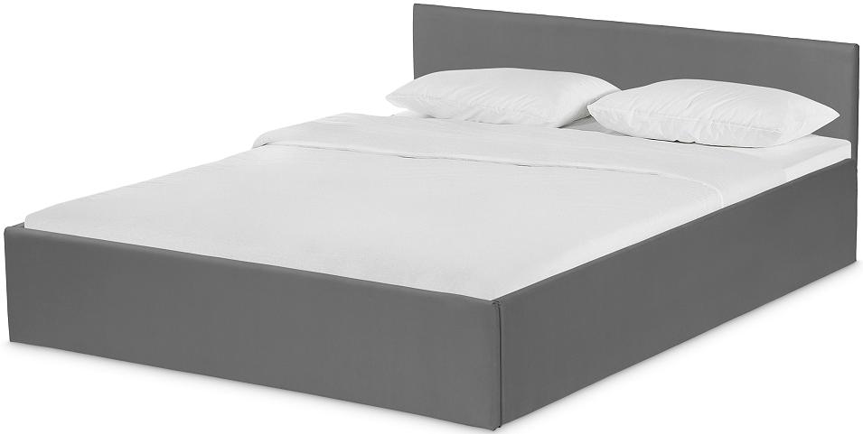 Кровать Оливия 160х200 с ПМ темно-серая мягкая кровать verona 1400 серая с подъемным механизмом