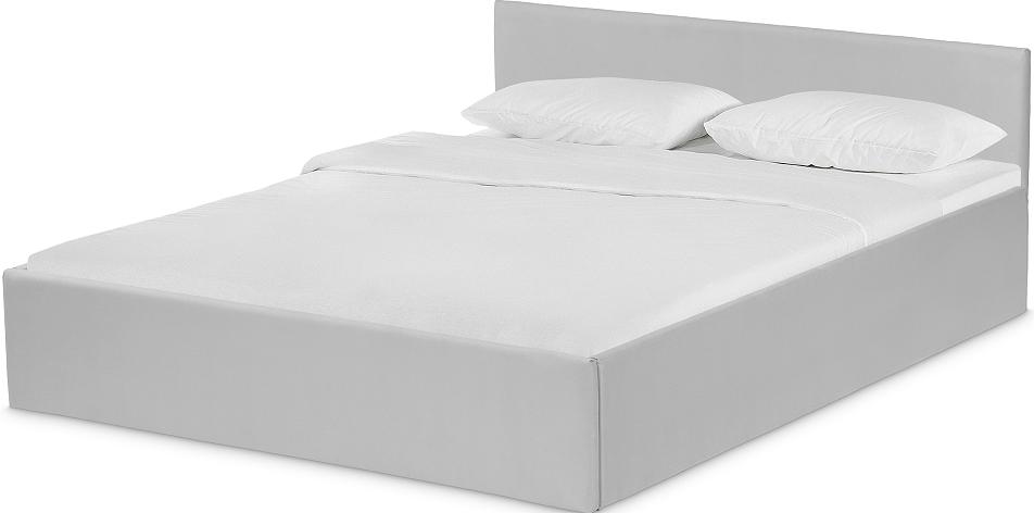 Кровать Оливия 160х200 светло-серая мягкая кровать verona 1400 серая с подъемным механизмом