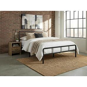 Кровать Рейк без обивки черный без П/М 1400x2000, ортопедическое основание, изголовье жесткое