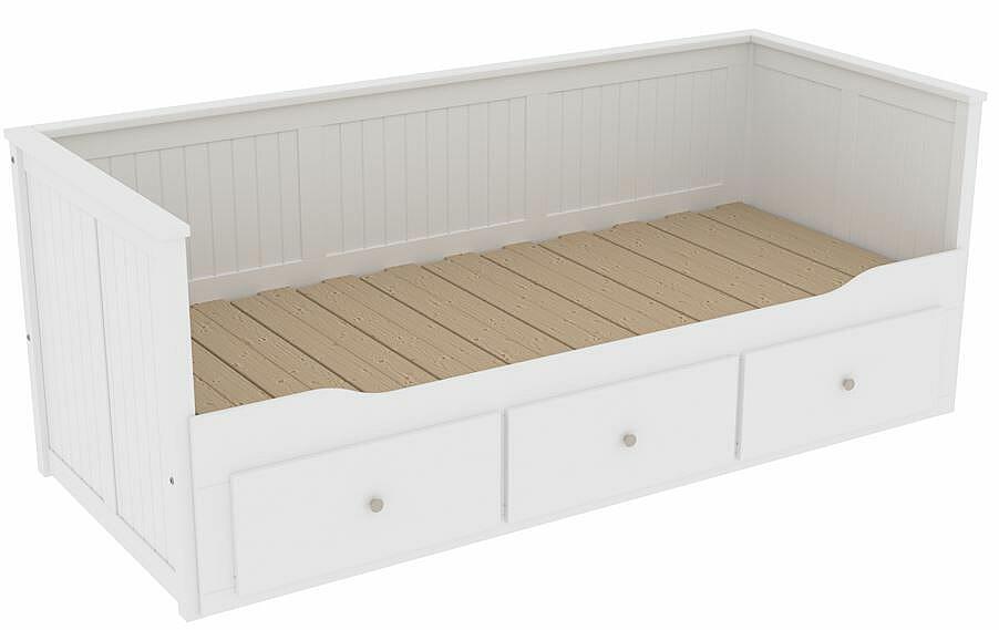 Кровать с ящиками 'Кантри' 80*200 кровать интерьерная кантри экокожа белый 160х200
