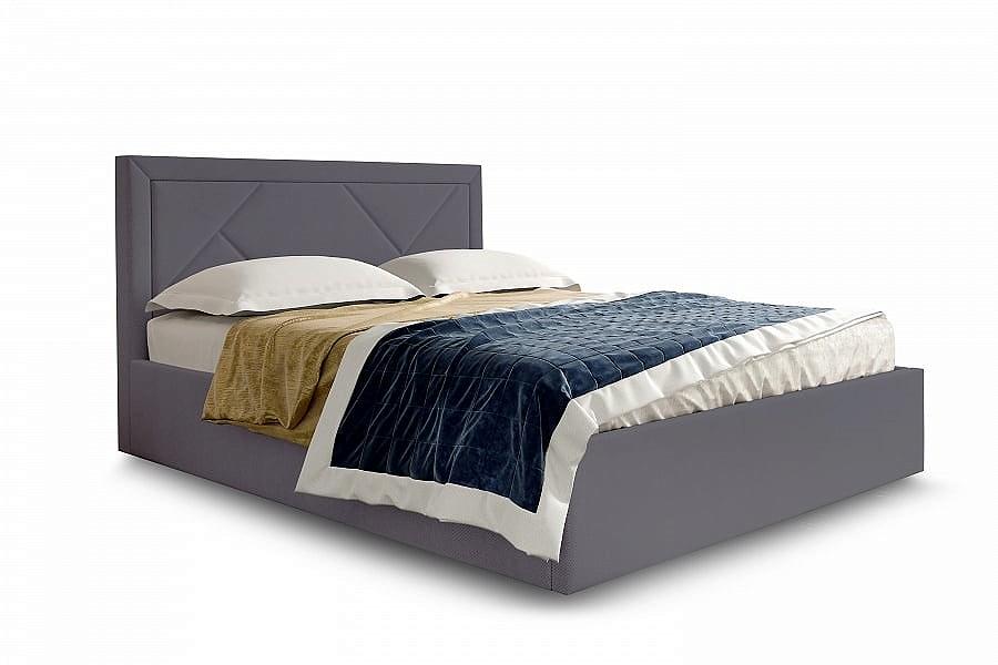 Кровать Сиеста 160 темно-серый Вариант 3 двуспальная кровать хуго дуб гранж темно серый велюр 160х200 см