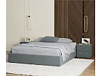 Кровать Base велюр серая без П/М 1600x2000, без изголовья