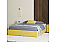 Кровать Base велюр желтый С П/М 1600x2000, без изголовья