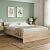 Кровать STERN без обивки дуб сонома без подъёмного механизма 1400x2000, без ортопедического основания, изголовье жесткое