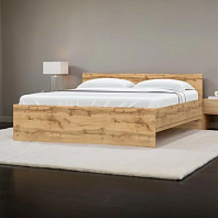 Кровать STERN без обивки дуб вотан без П/М 1600x2000, изголовье жесткое