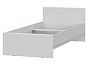 Кровать STERN без обивки белый без П/М 900x2000, изголовье жесткое