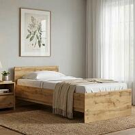 Кровать STERN без обивки дуб вотан без П/М 900x2000, изголовье жесткое