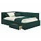 Кровать-тахта мягкая Afelia 1200 изумруд с ящиками Кровать-тахта мягкая Afelia 1200 изумруд с ящиками