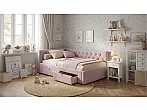 Кровать Afelia велюр лиловый без П/М 1200x2000, ортопедическое основание, изголовье мягкое