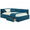 Кровать-тахта мягкая Afelia 1200 синяя c ящиками Кровать-тахта мягкая Afelia 1200 синяя c ящиками