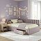 Кровать Milena велюр лиловый без подъёмного механизма 1200x2000, ортопедическое основание, изголовье мягкое