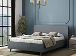 Кровать Ванесса велюр тёмно-серый без П/М 1200x2000, изголовье мягкое