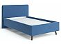 Кровать Ванесса велюр синий без П/М 1200x2000, изголовье мягкое