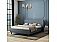 Кровать Ванесса велюр тёмно-серый без П/М 1400x2000, изголовье мягкое