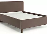 Кровать Ванесса велюр коричневый без П/М 1600x2000, изголовье мягкое