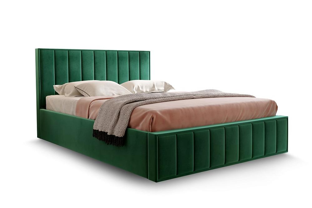 Кровать Вена 160 зеленый Вариант 1 сиерра 1800 кровать торонто темно серый вариант 2