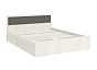 Кровать Фиеста без обивки графит/дуб крафт белый без П/М 1400x2000, изголовье жесткое