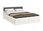 Кровать Фиеста без обивки графит/дуб крафт белый С П/М 1400x2000, ортопедическое основание, изголовье жесткое