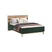 Кровать Кельн без обивки изумрудный/дуб крафт без П/М 1600x2000, без ортопедического основания, изголовье жесткое