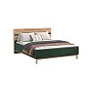 Кровать Кельн без обивки изумрудный/дуб крафт без П/М 1600x2000, изголовье жесткое